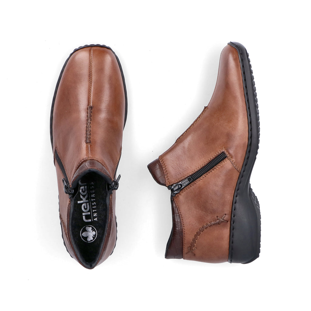 Brown Zip Boots for Women | Rieker L3882-24