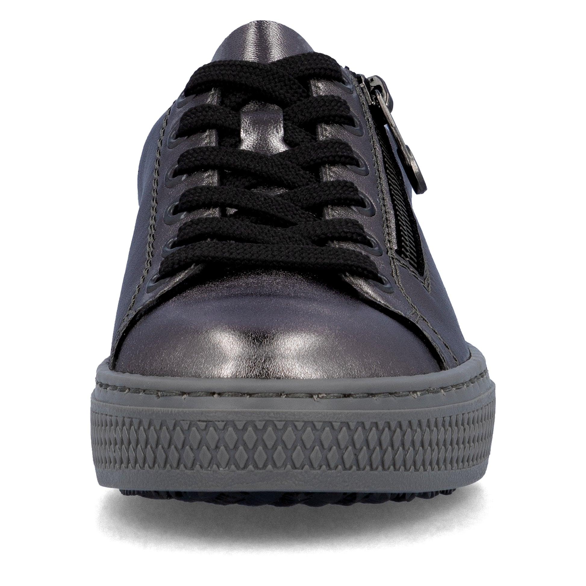 Silver/Platinum Zip Shoes for Women | Rieker L59L1-90