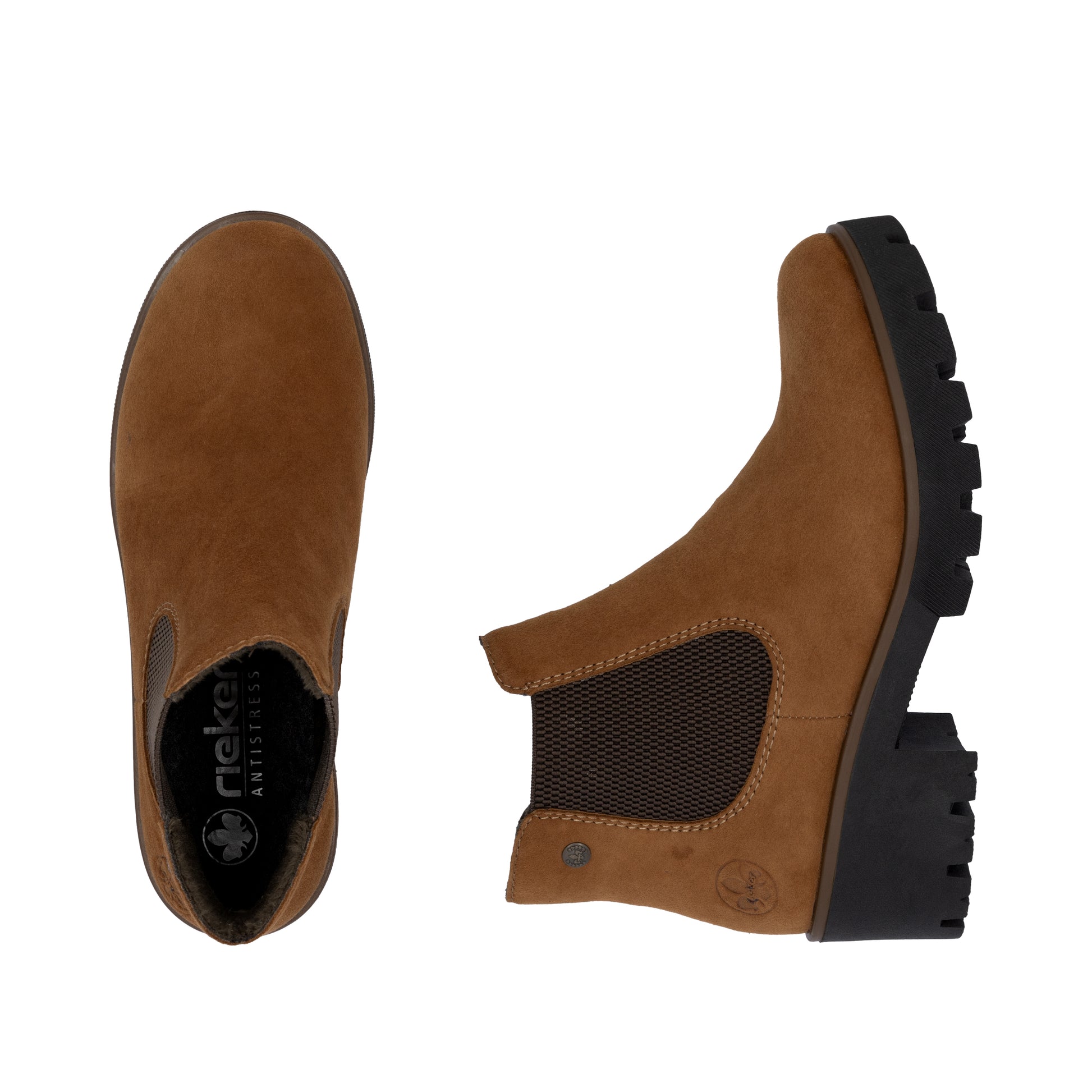 Brown Elasticated Boots for Women | Rieker 79265-22