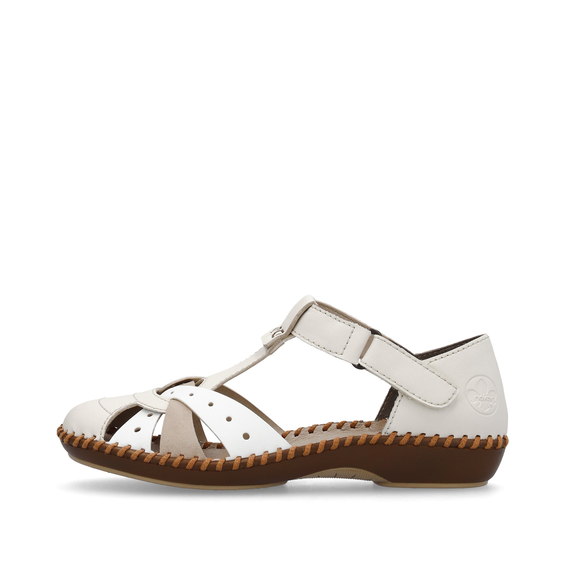 Beige Hook & Loop Shoes for Women | Rieker M1655-61