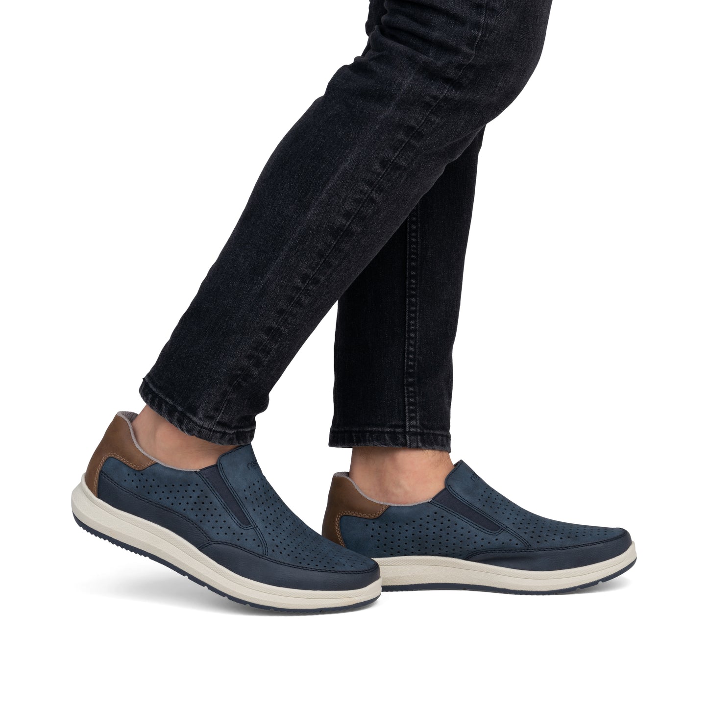 Rieker Men's Casual Slip-on Shoe - Blue | 16952-14