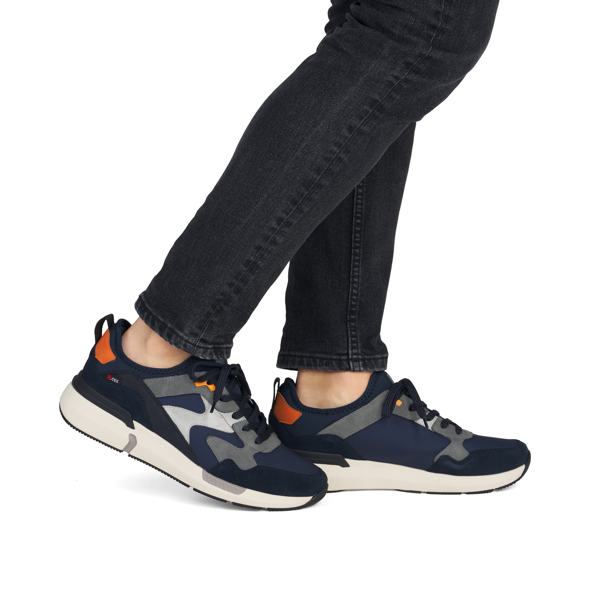 Blue Elasticated Shoes for Men | Rieker U1403-15