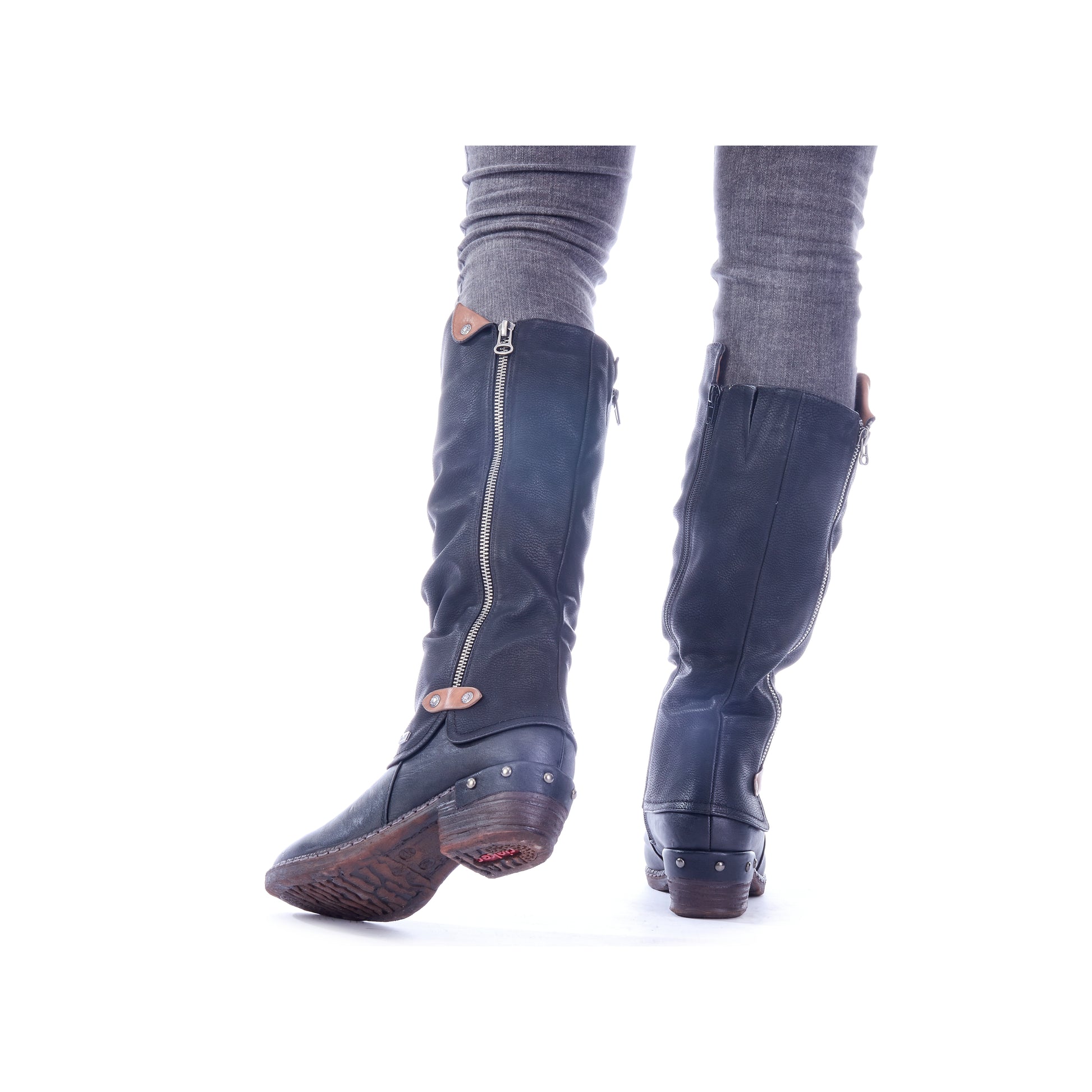 Black Zip Boots for Women | Rieker 93655-00