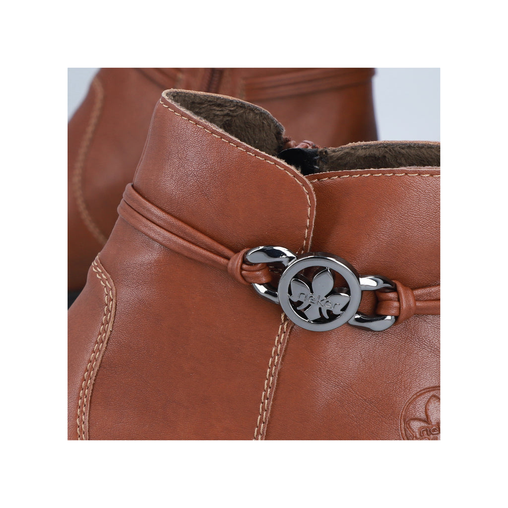 Brown Zip Boots for Women | Rieker 73970-22