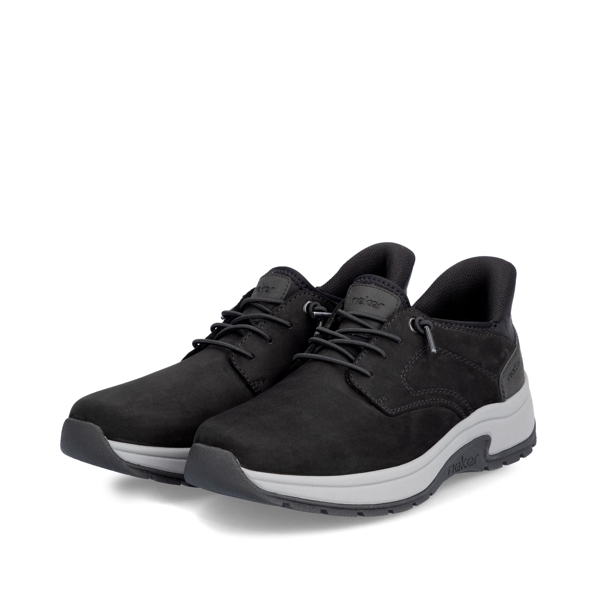 Black Elasticated Shoes for Men | Rieker 11050-00