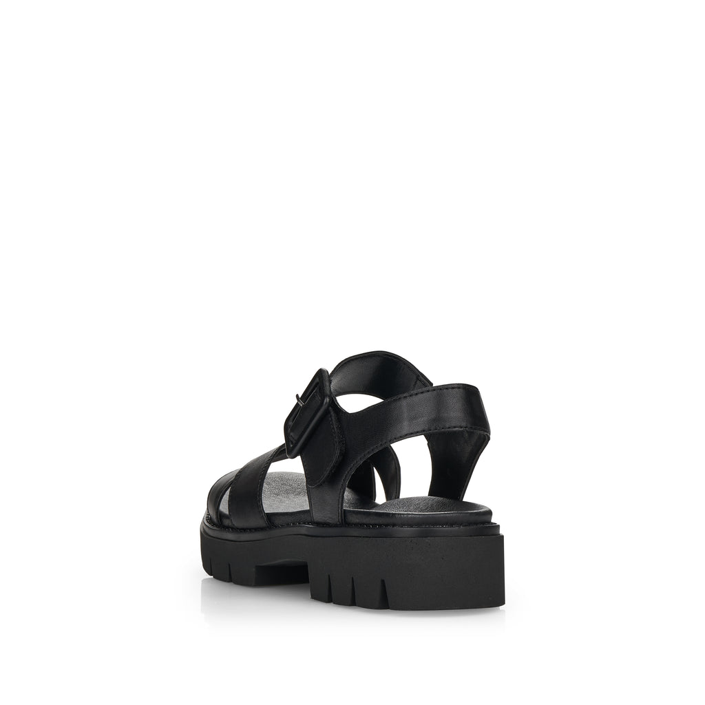 Black Hook & Loop Sandals for Women | Remonte D7950-00