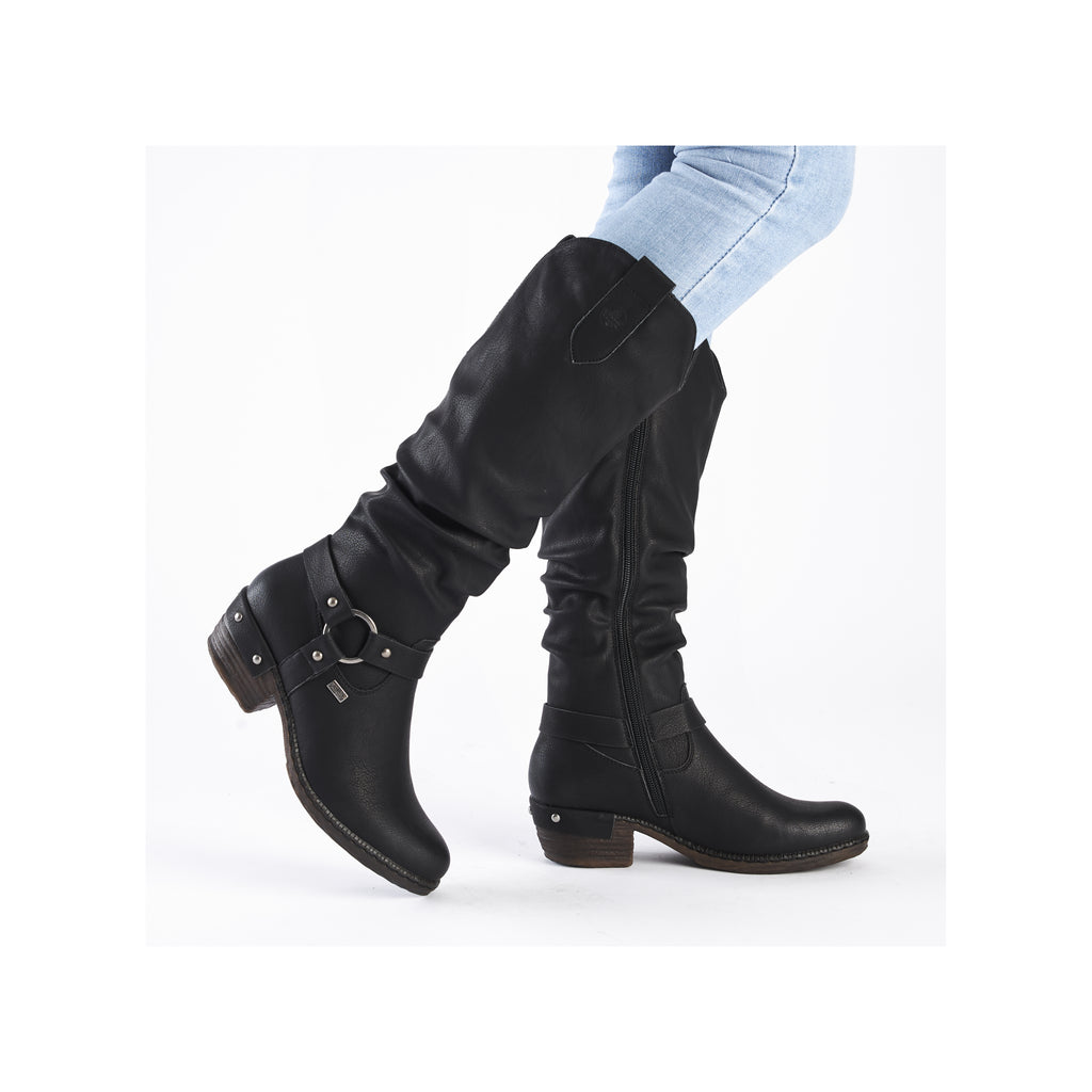 Black Zip Boots for Women | Rieker 93670-00