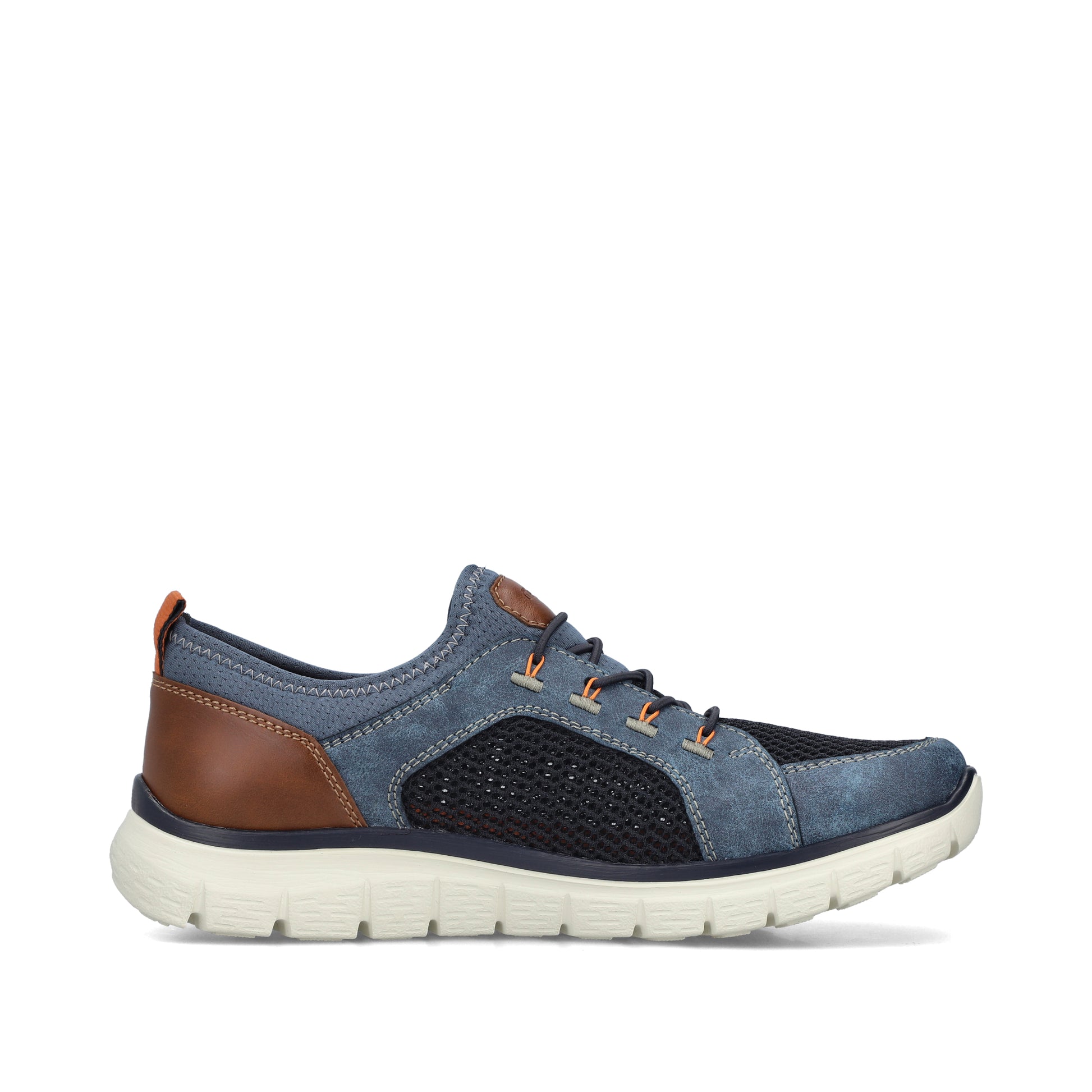 Blue Elasticated Shoes for Men | Rieker B6660-14