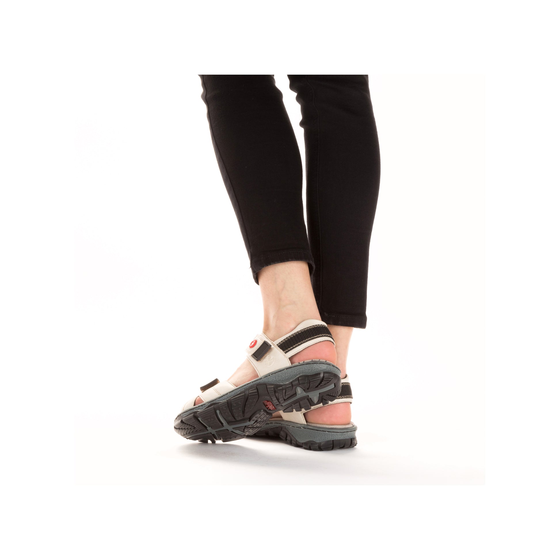 White Hook & Loop Sandals for Women | Rieker 68851-80
