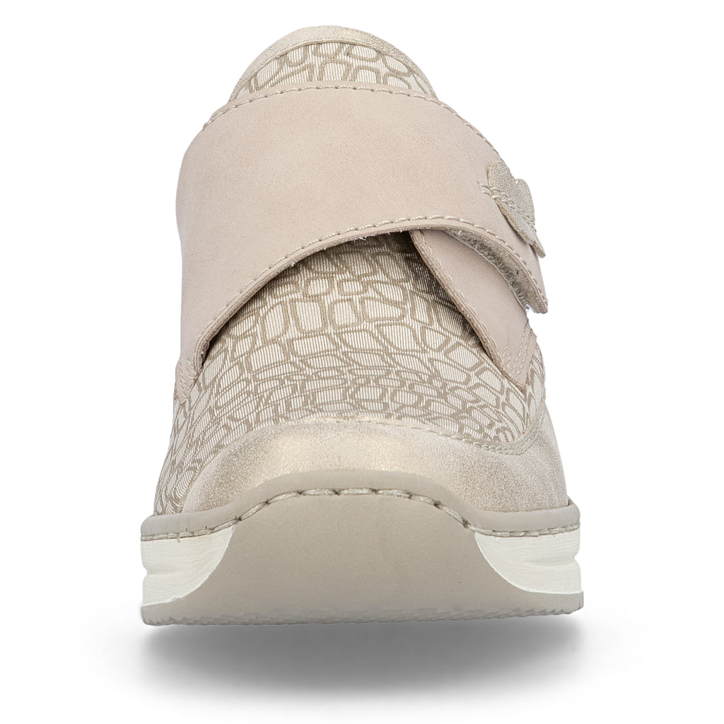 Beige Hook & Loop Shoes for Women | Rieker 487C0-60
