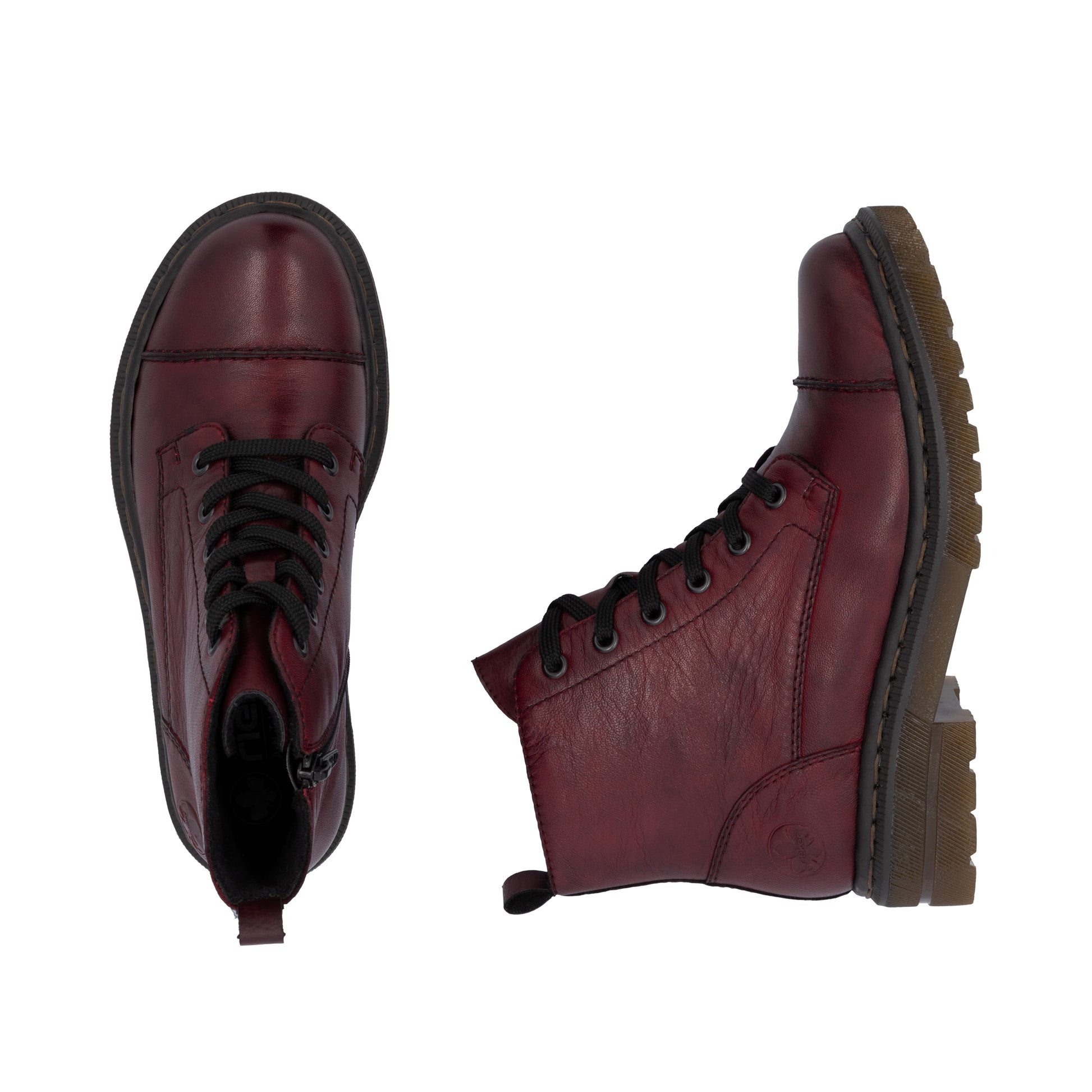 Red Zip Boots for Women | Rieker 78202-35