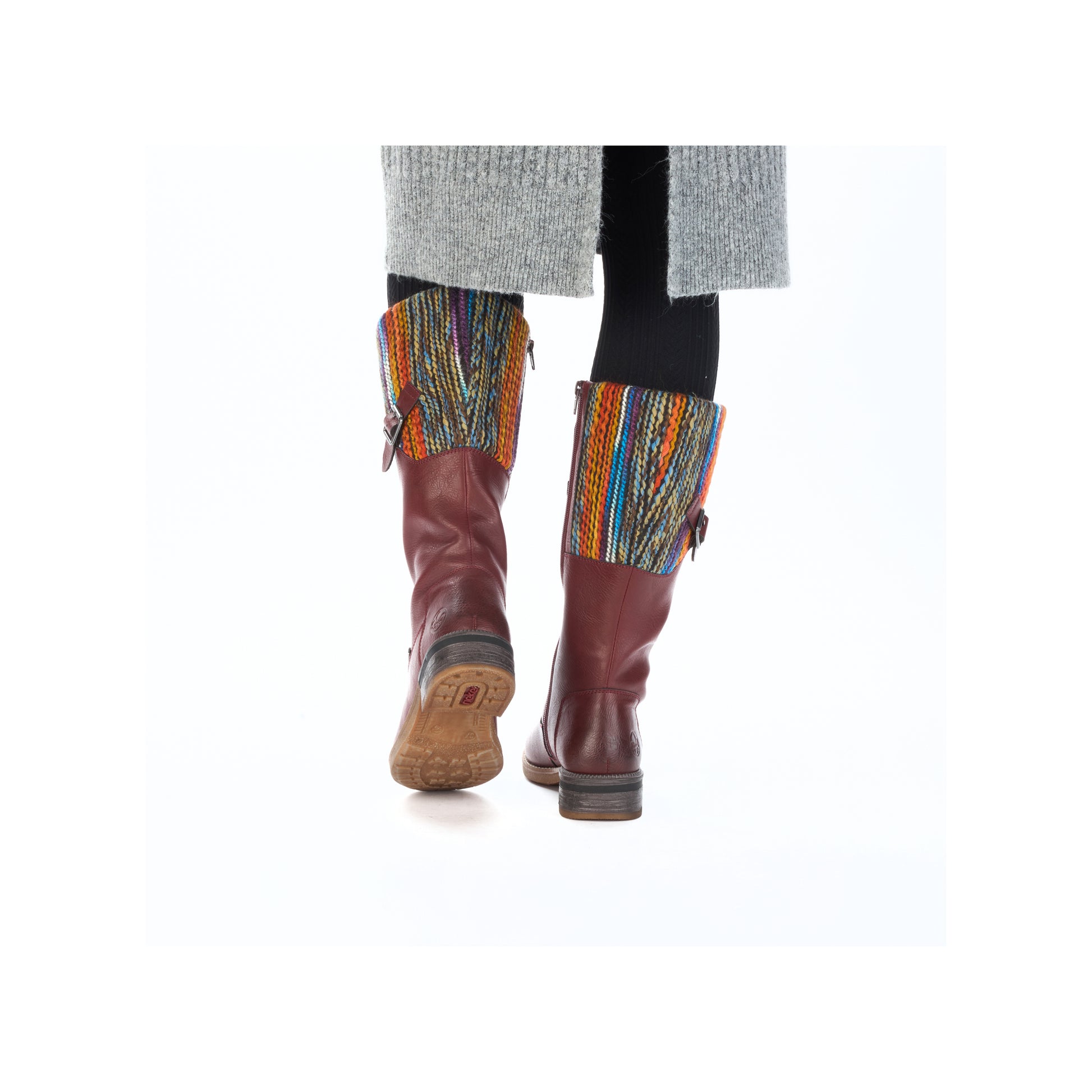 Red Zip Boots for Women | Rieker 94692-35