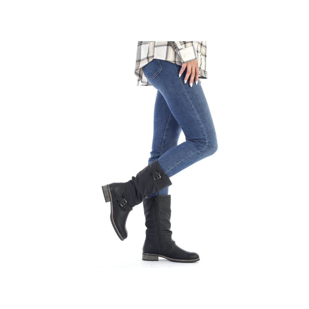Black Zip Boots for Women | Rieker 98860-00