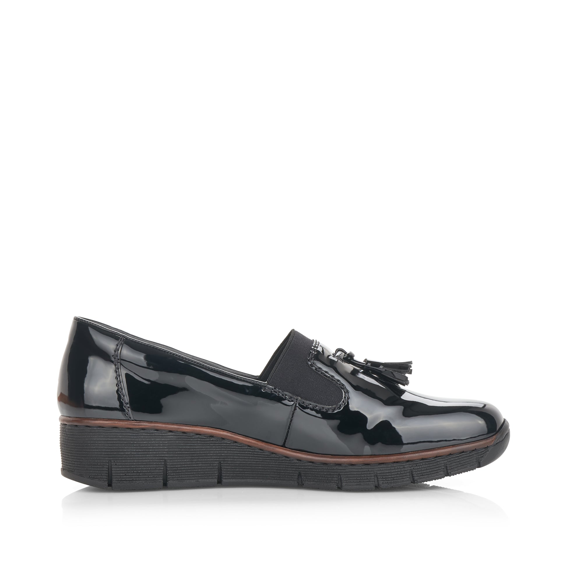 Black Elasticated Shoes for Women | Rieker 53751-00