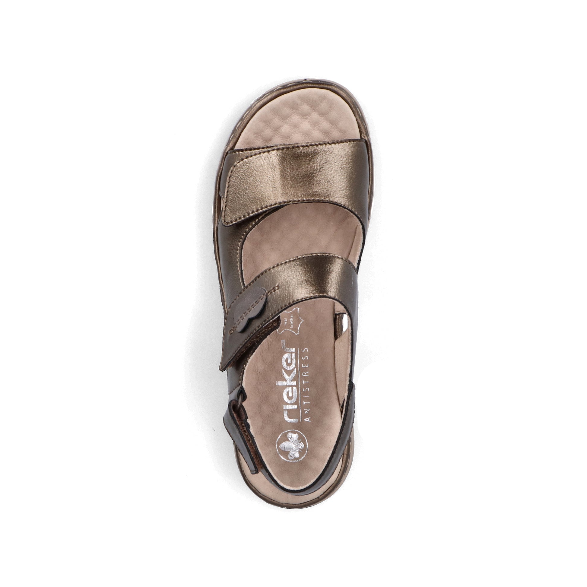 Bronze Hook & Loop Sandals for Women | Rieker 60462-90