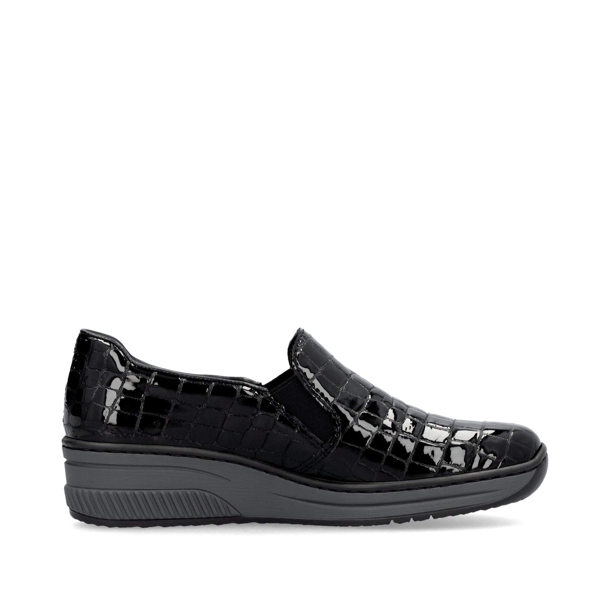 Black Elasticated Shoes for Women | Rieker 48752-00