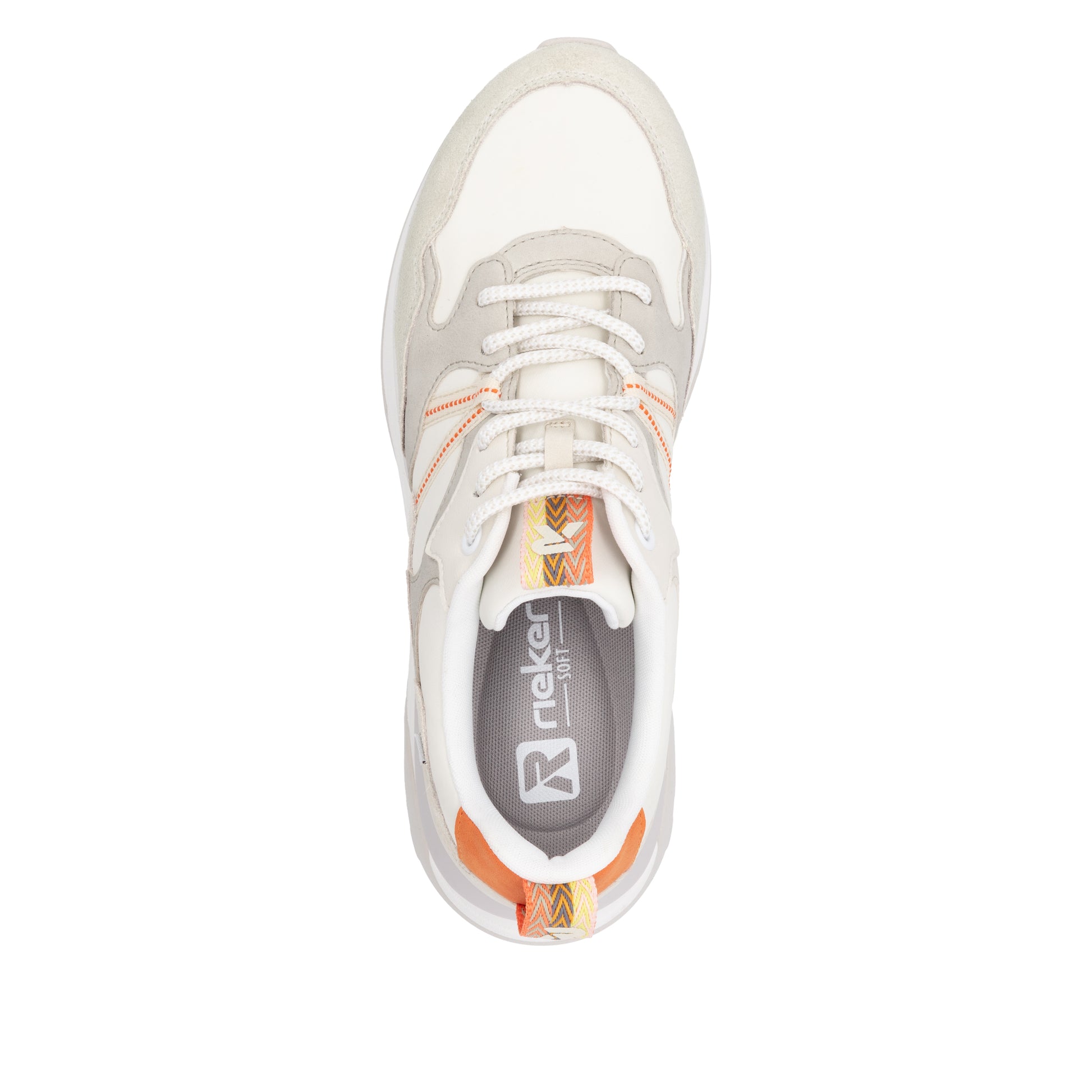 White Elasticated Shoes for Women | Rieker W2501-80