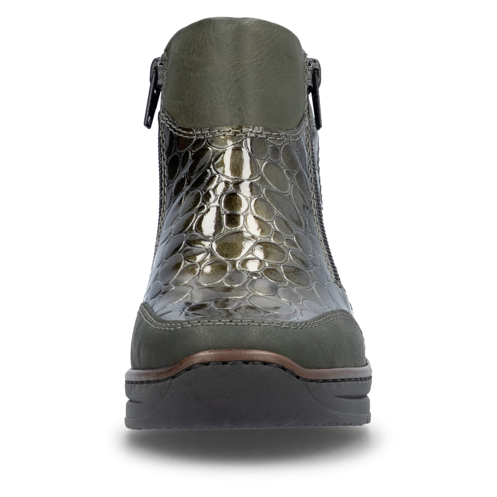 Green Zip Boots for Women | Rieker 48754-54
