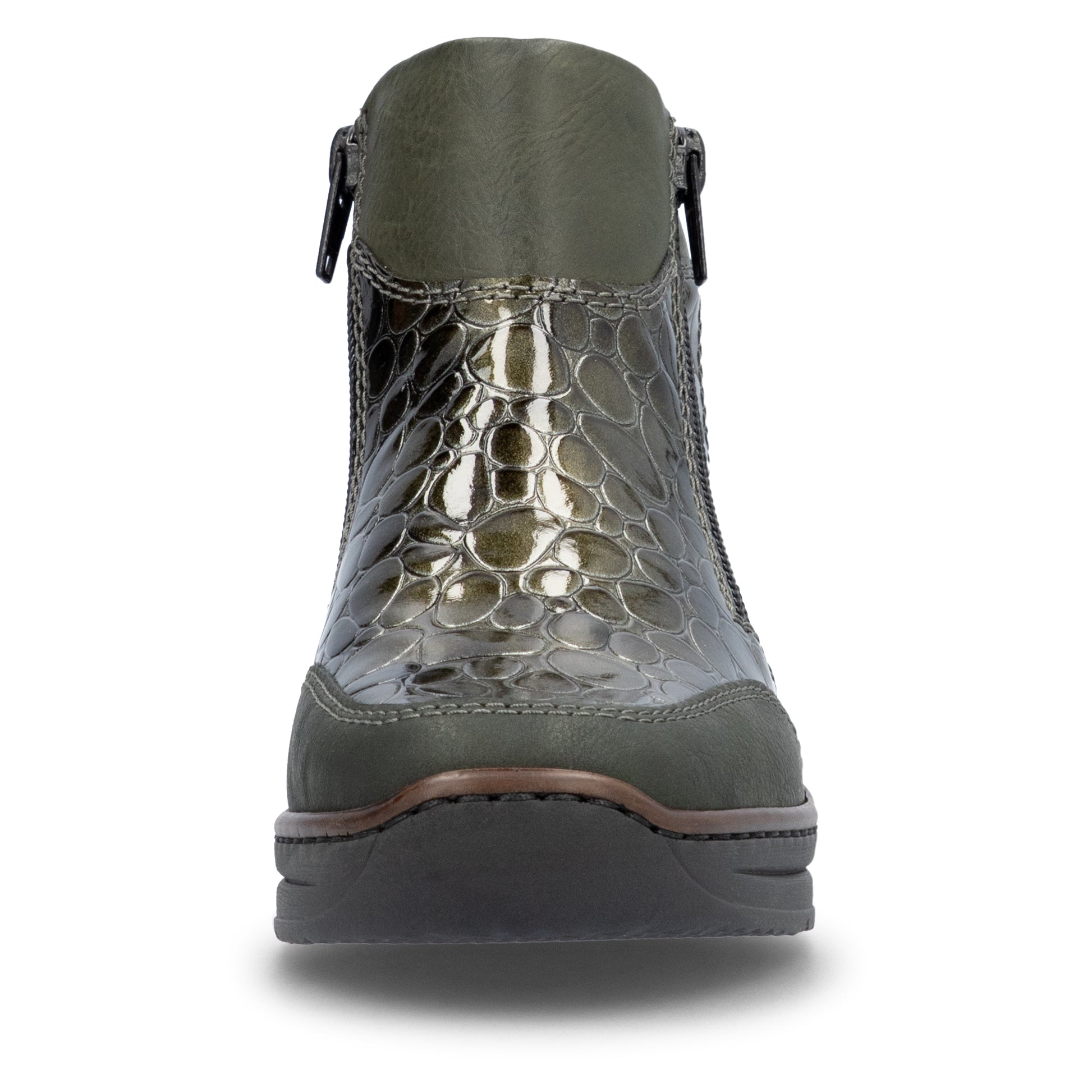 Green Zip Boots for Women | Rieker 48754-54