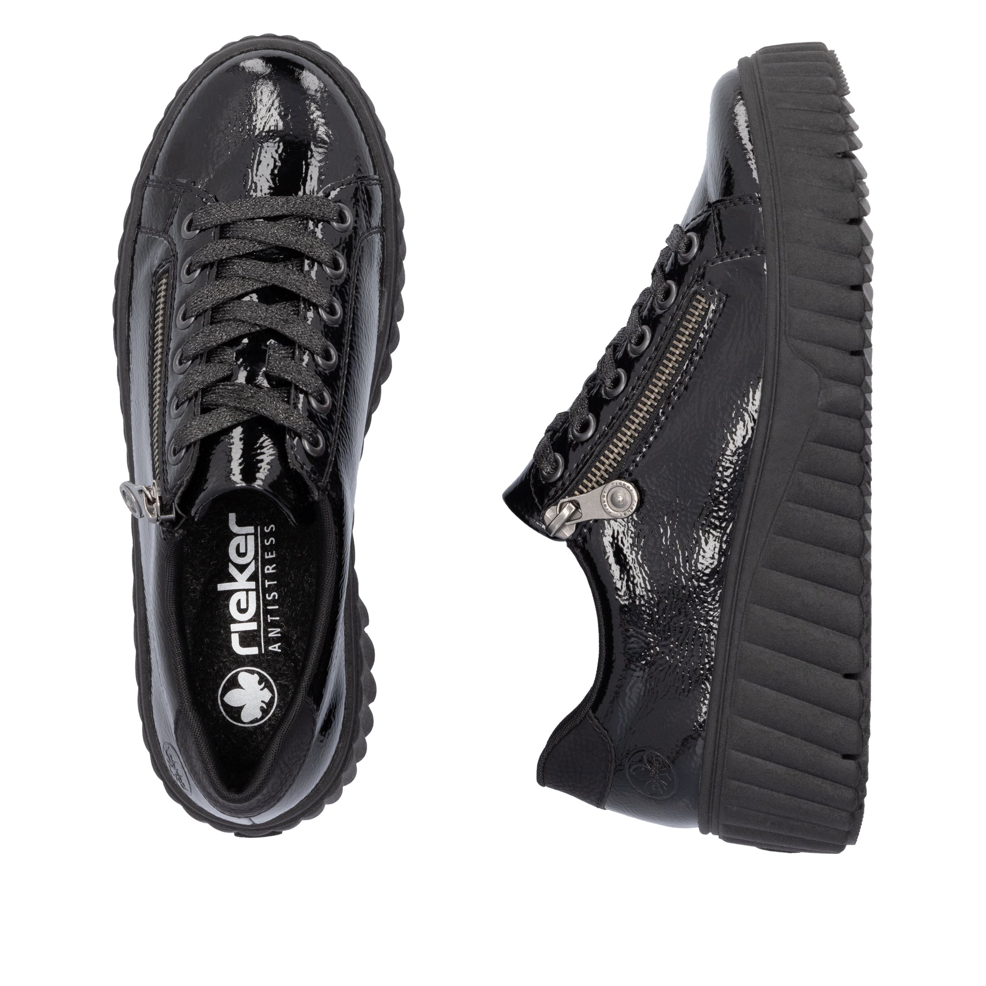 Black Zip Shoes for Women | Rieker N2501-00