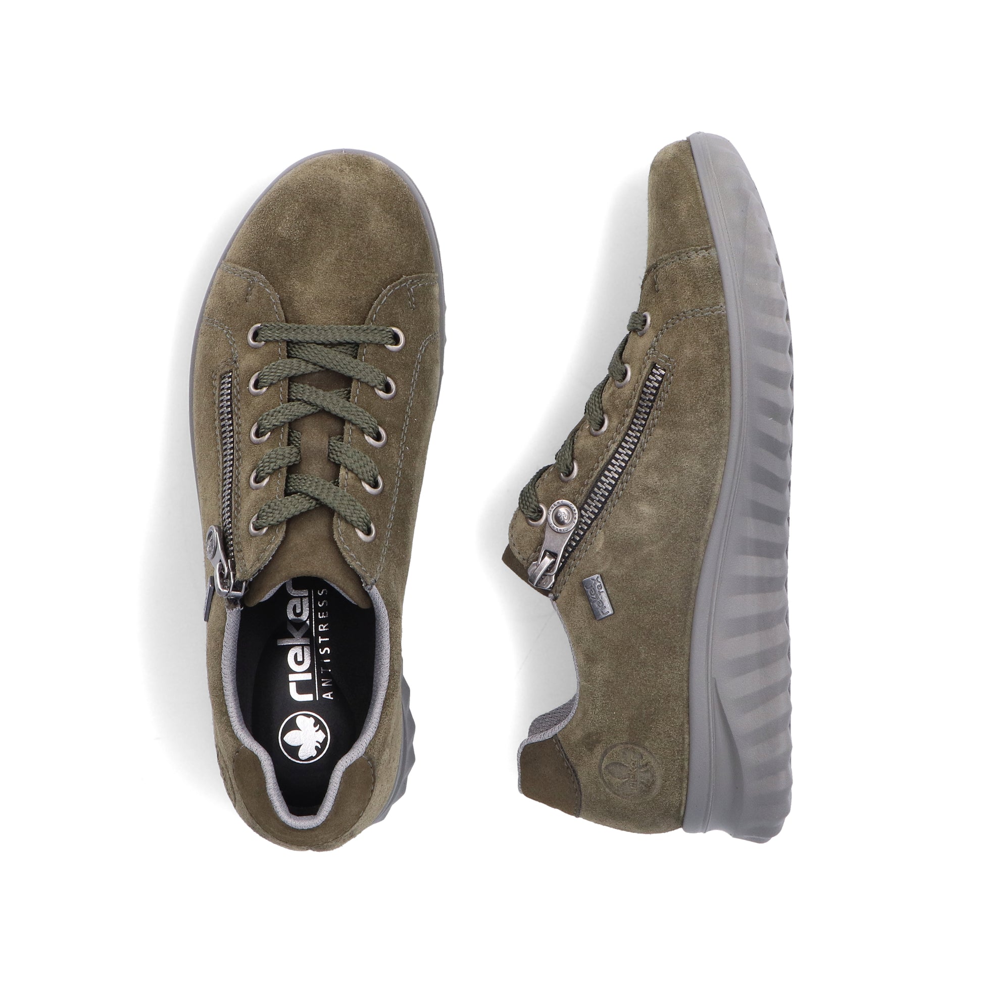 Green Zip Shoes for Women | Rieker 59000-54