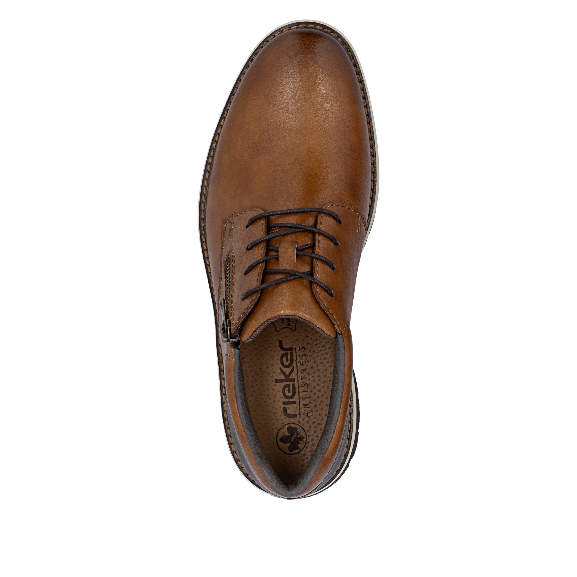 Brown Zip Shoes for Men | Rieker 14706-24