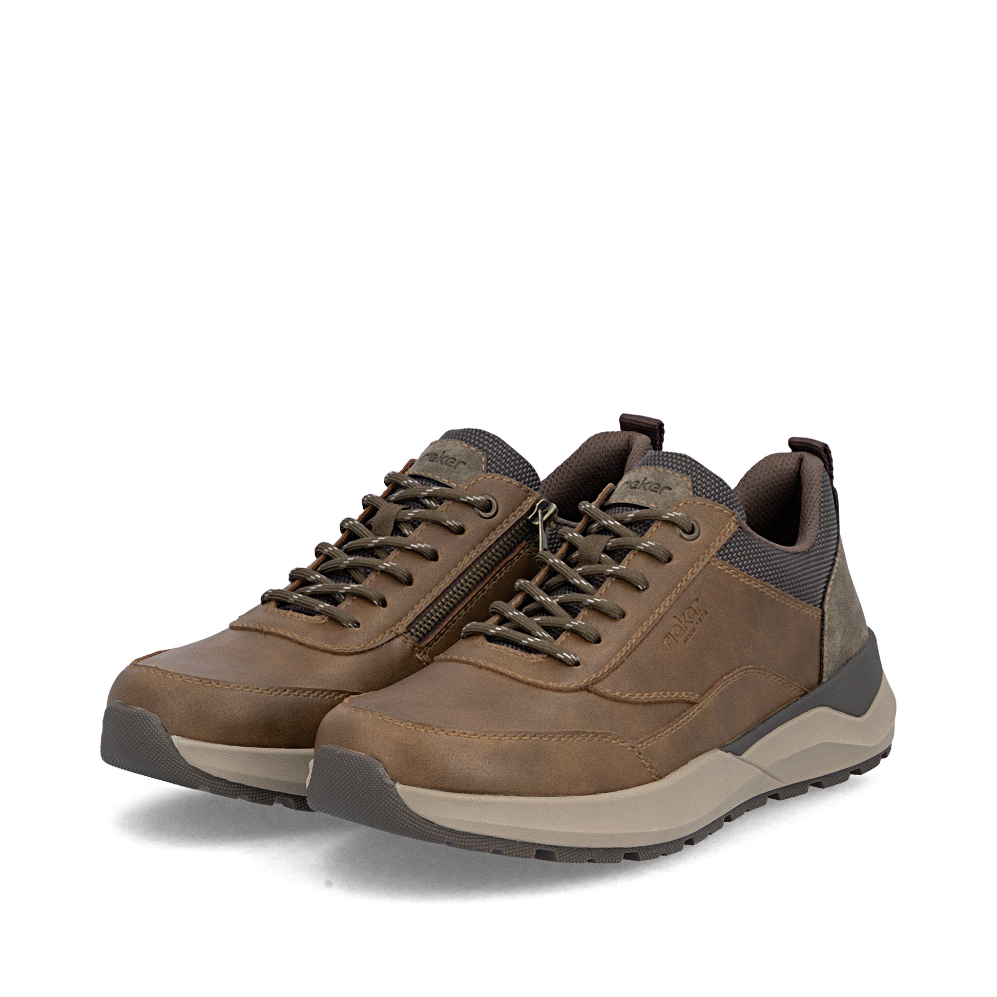 Brown Zip Shoes for Men | Rieker 06000-22