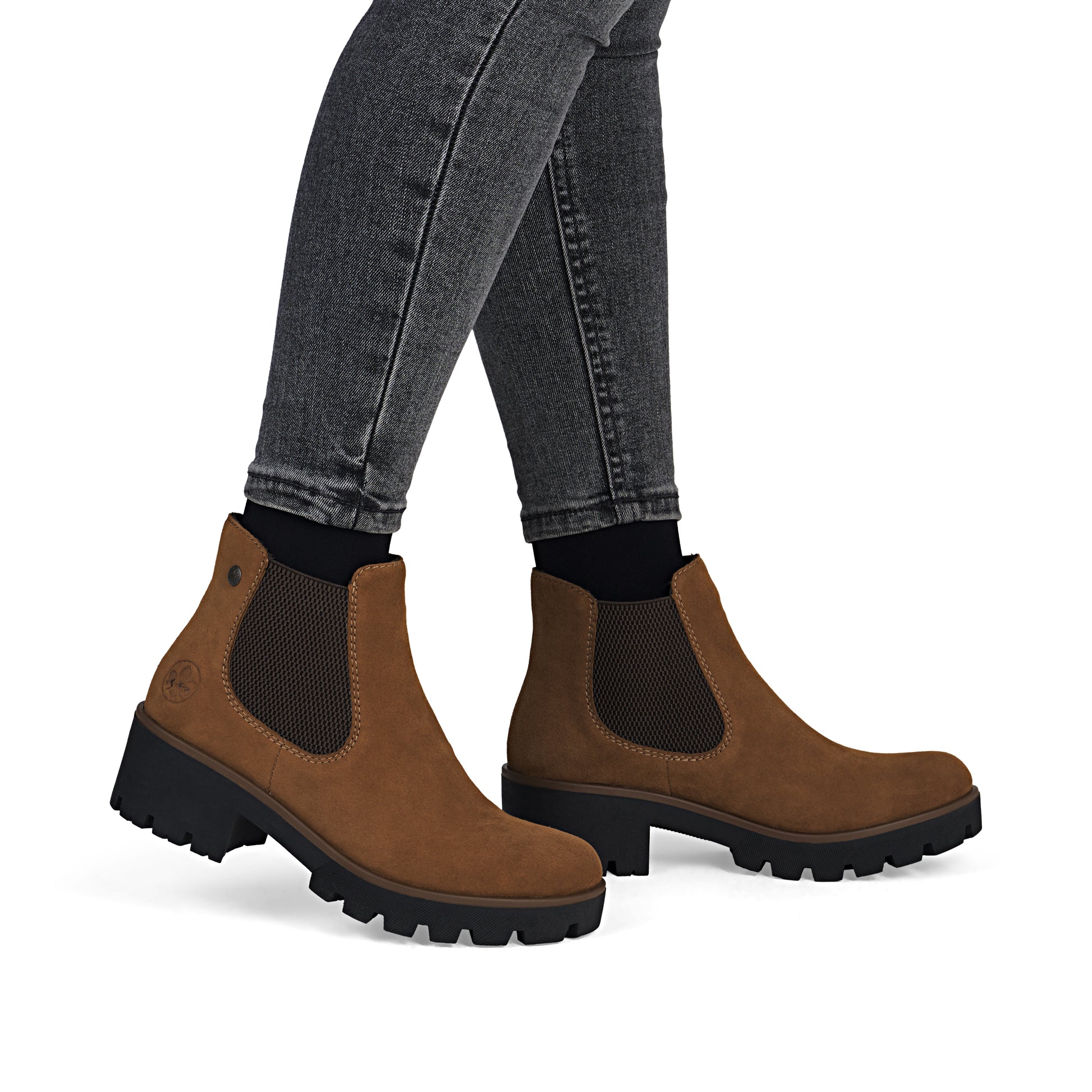 Brown Elasticated Boots for Women | Rieker 79265-22