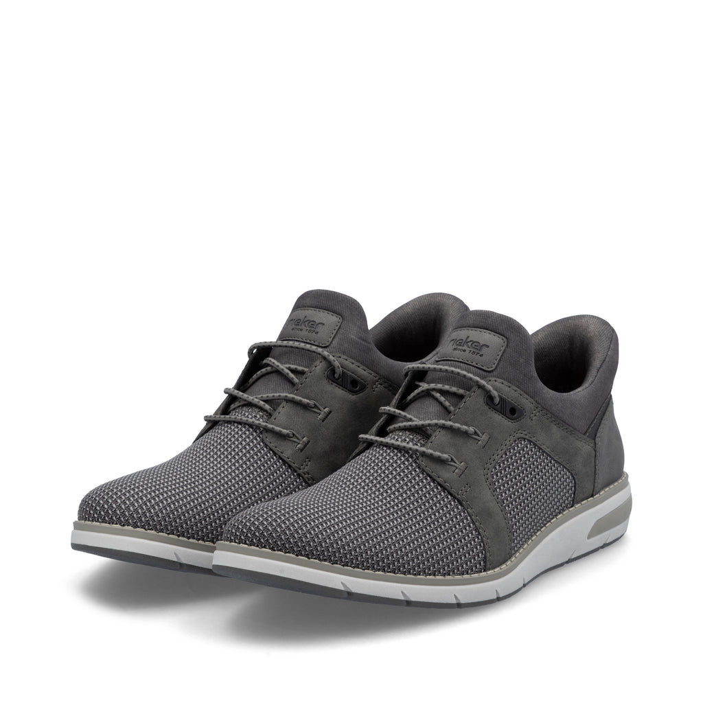 Grey Elasticated Shoes for Men | Rieker 11358-42