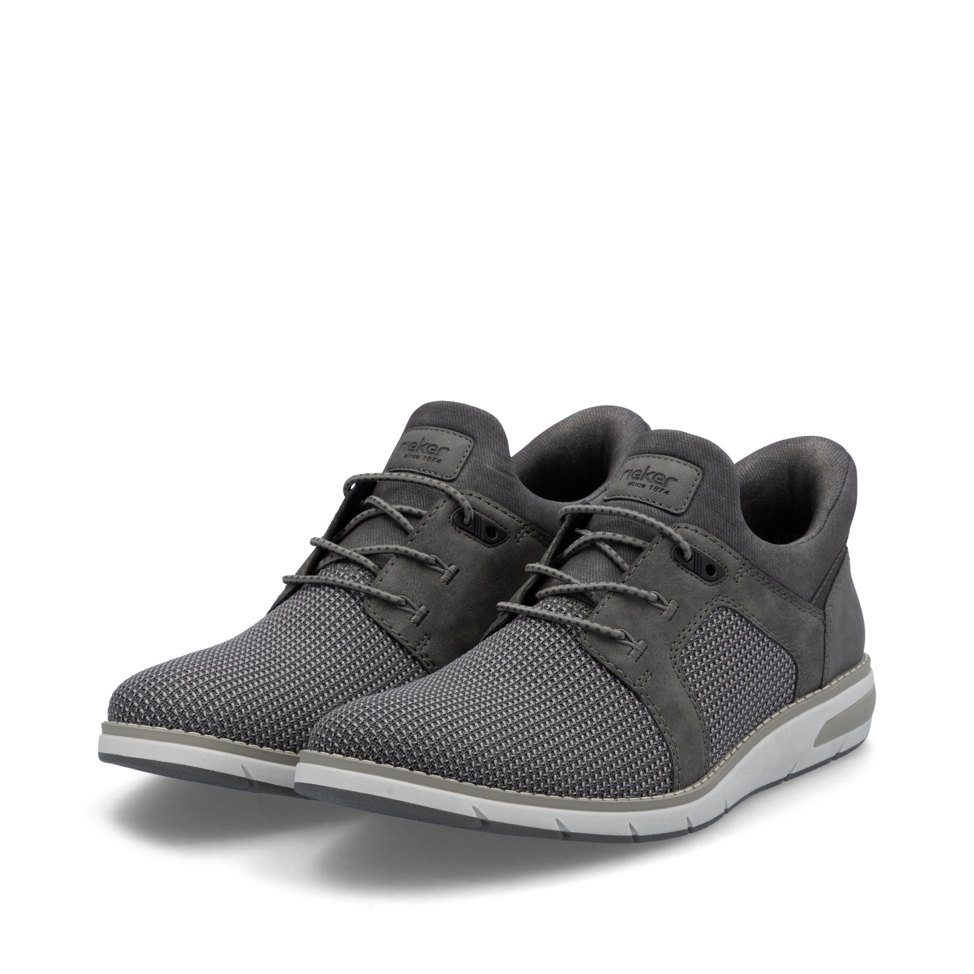 Grey Elasticated Shoes for Men | Rieker 11358-42