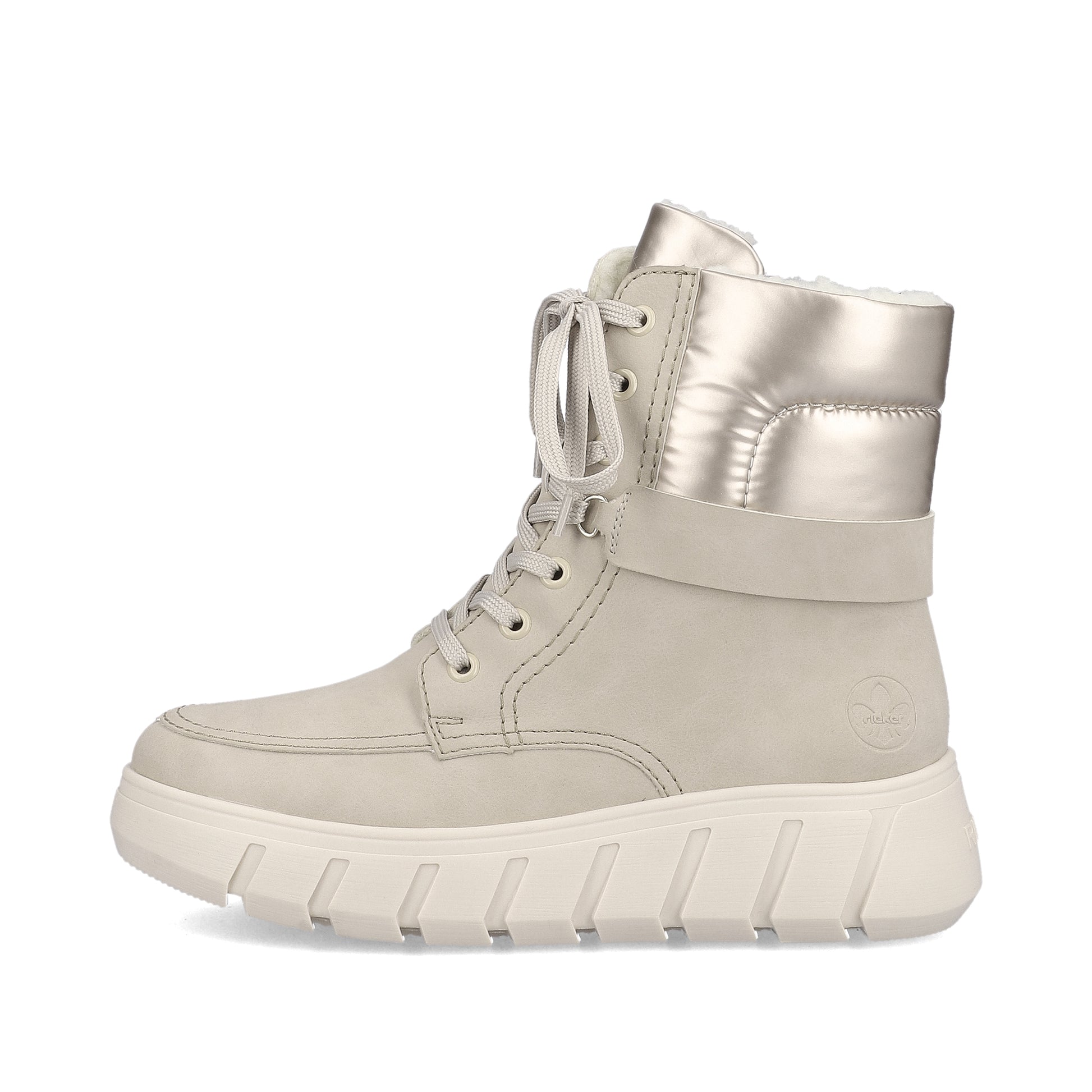 Beige Zip Boots for Women | Rieker Y3503-62
