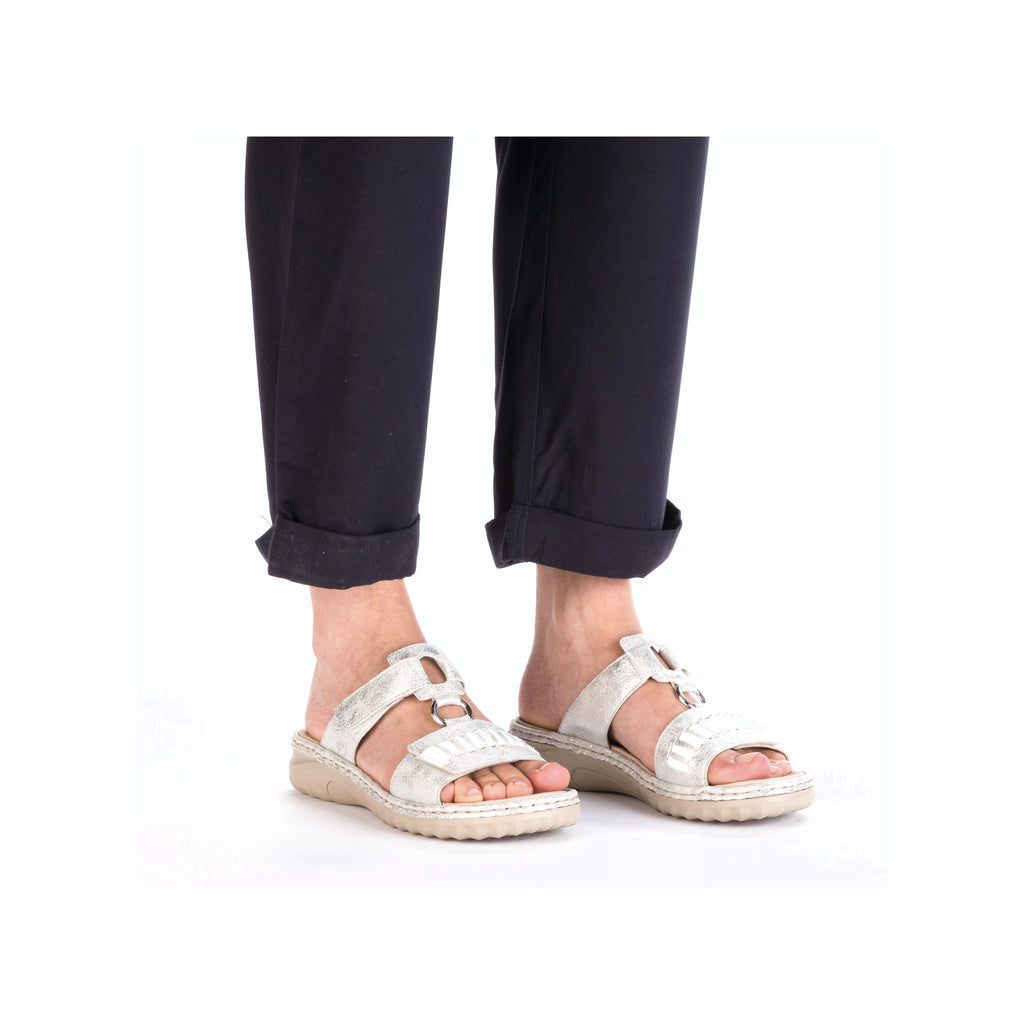 Grey Hook & Loop Sandals for Women | Rieker 60481-40
