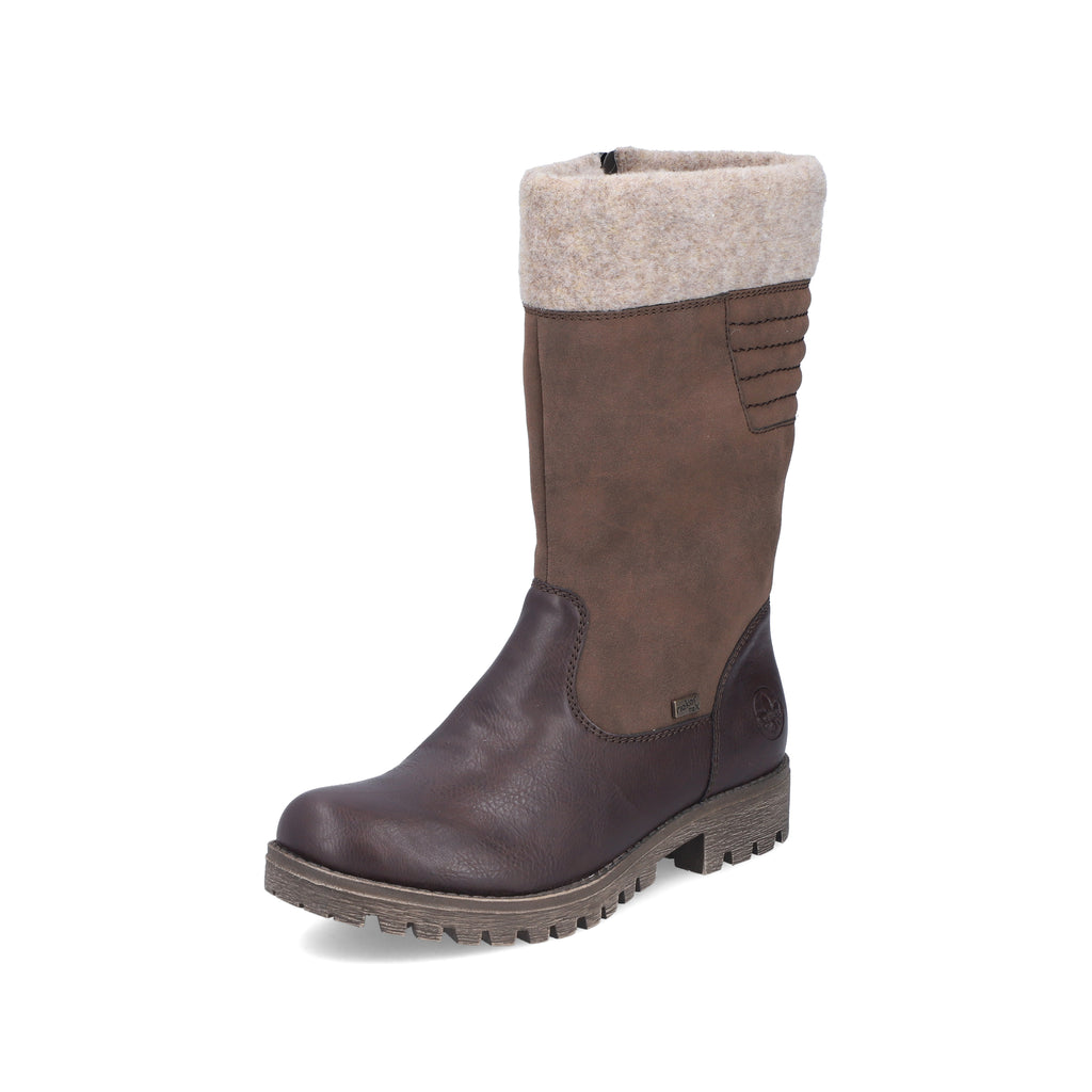 Brown Zip Boots for Women | Rieker 78585-25