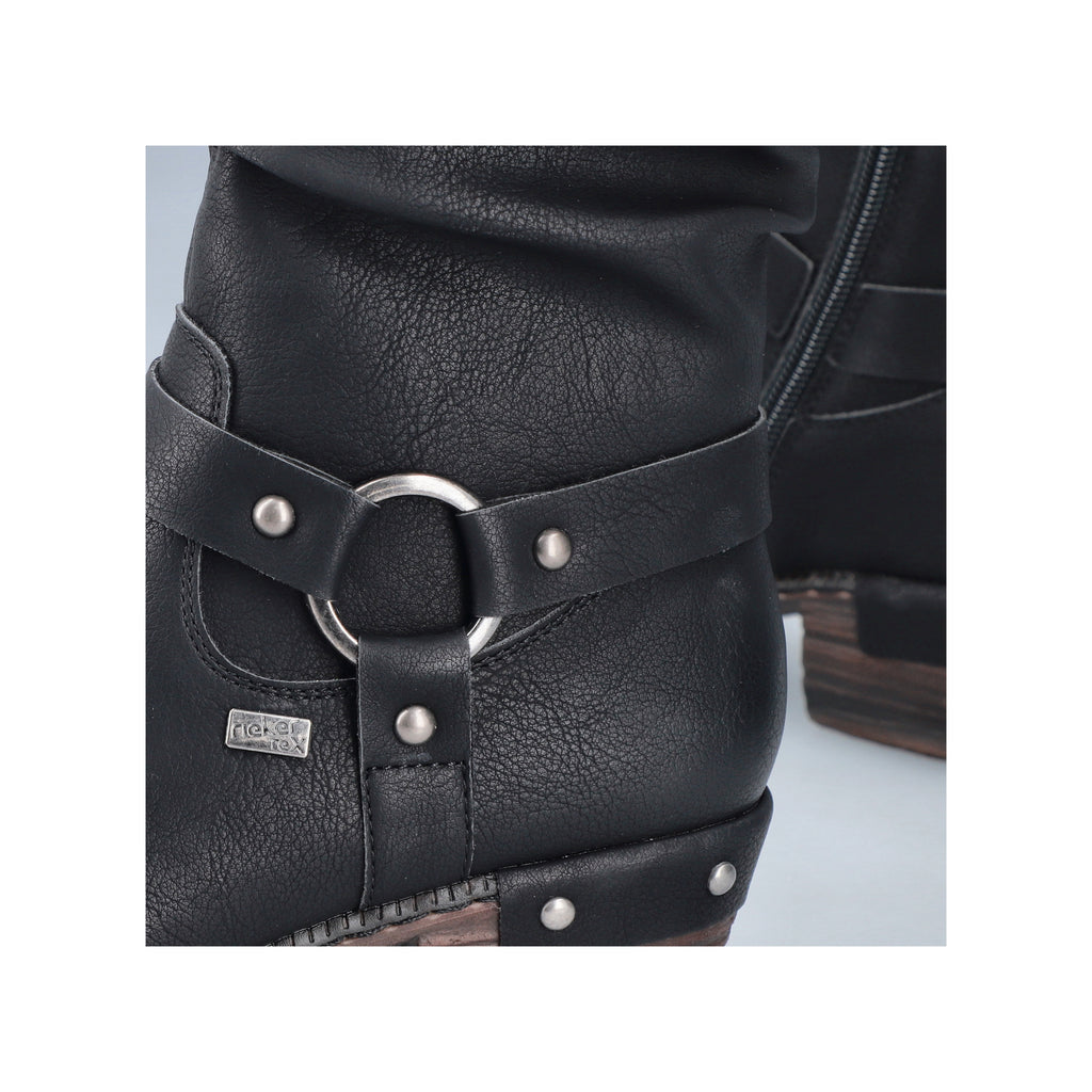Black Zip Boots for Women | Rieker 93670-00