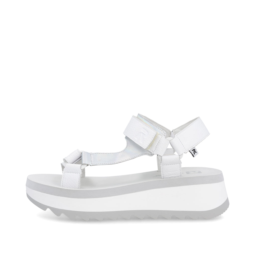 White Hook & Loop Sandals for Women | Rieker W3051-80