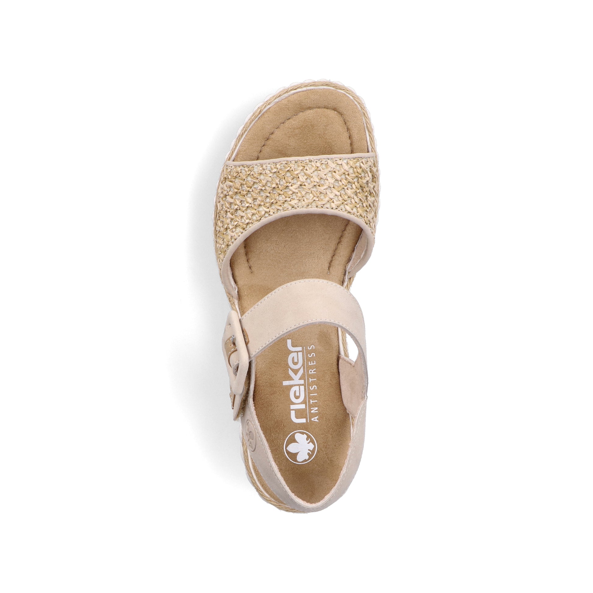 Beige Hook & Loop Sandals for Women | Rieker 69176-62
