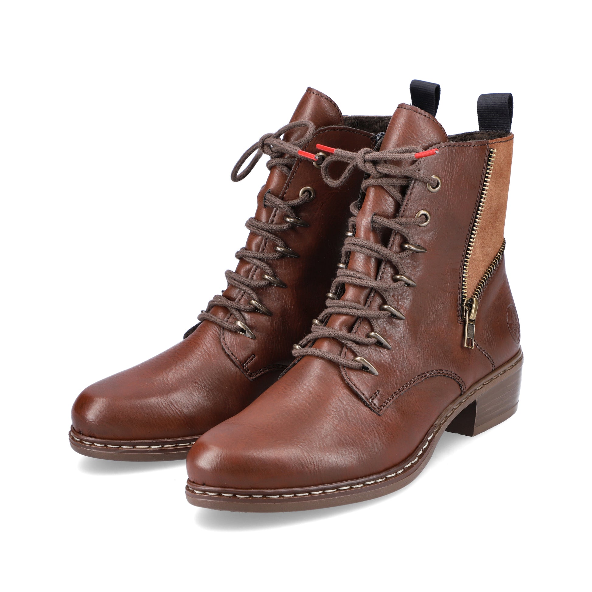 Brown Zip Boots for Women | Rieker Y0800-24