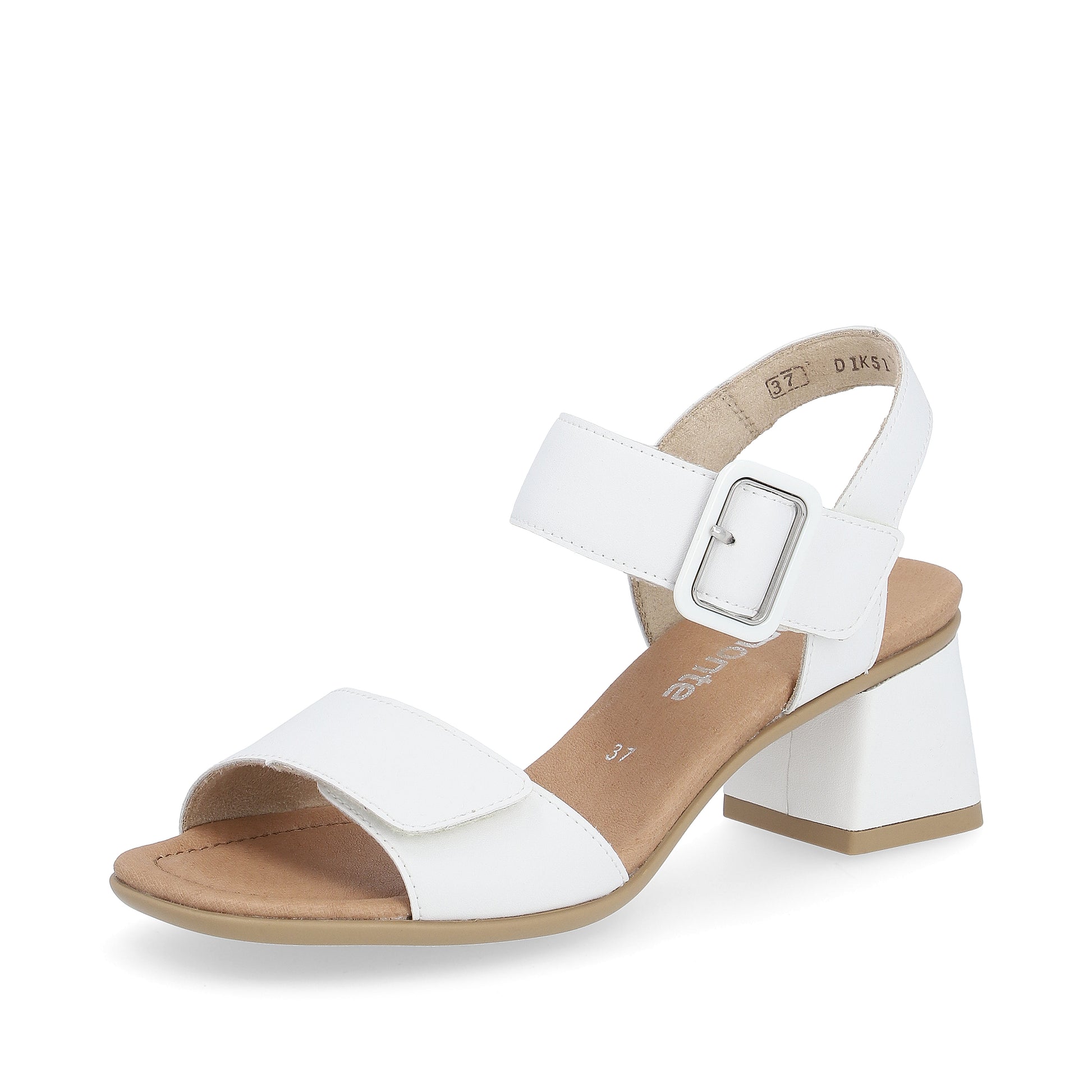White Hook & Loop Sandals for Women | Remonte D1K51-80