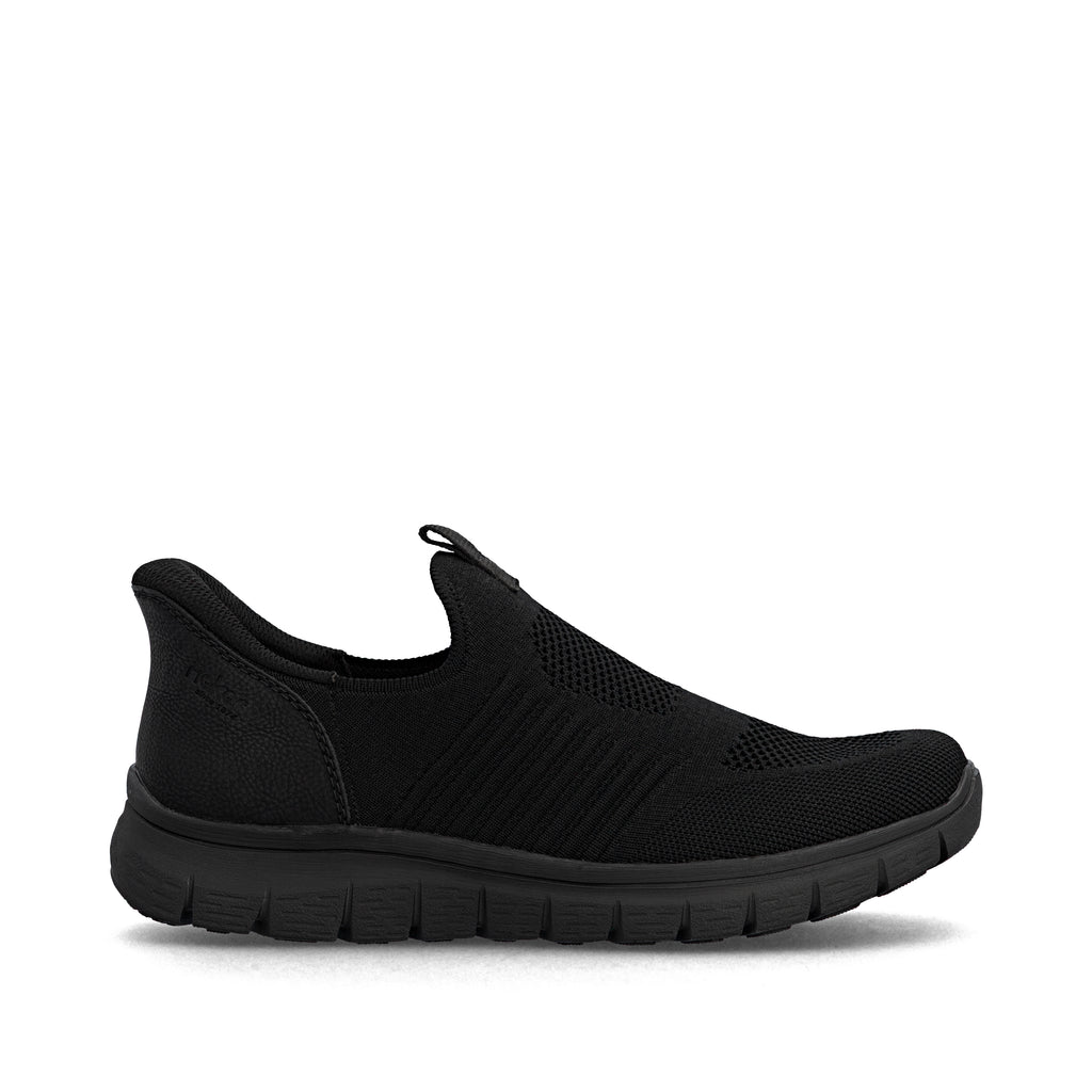 Black Elasticated Shoes for Men | Rieker B6659-01