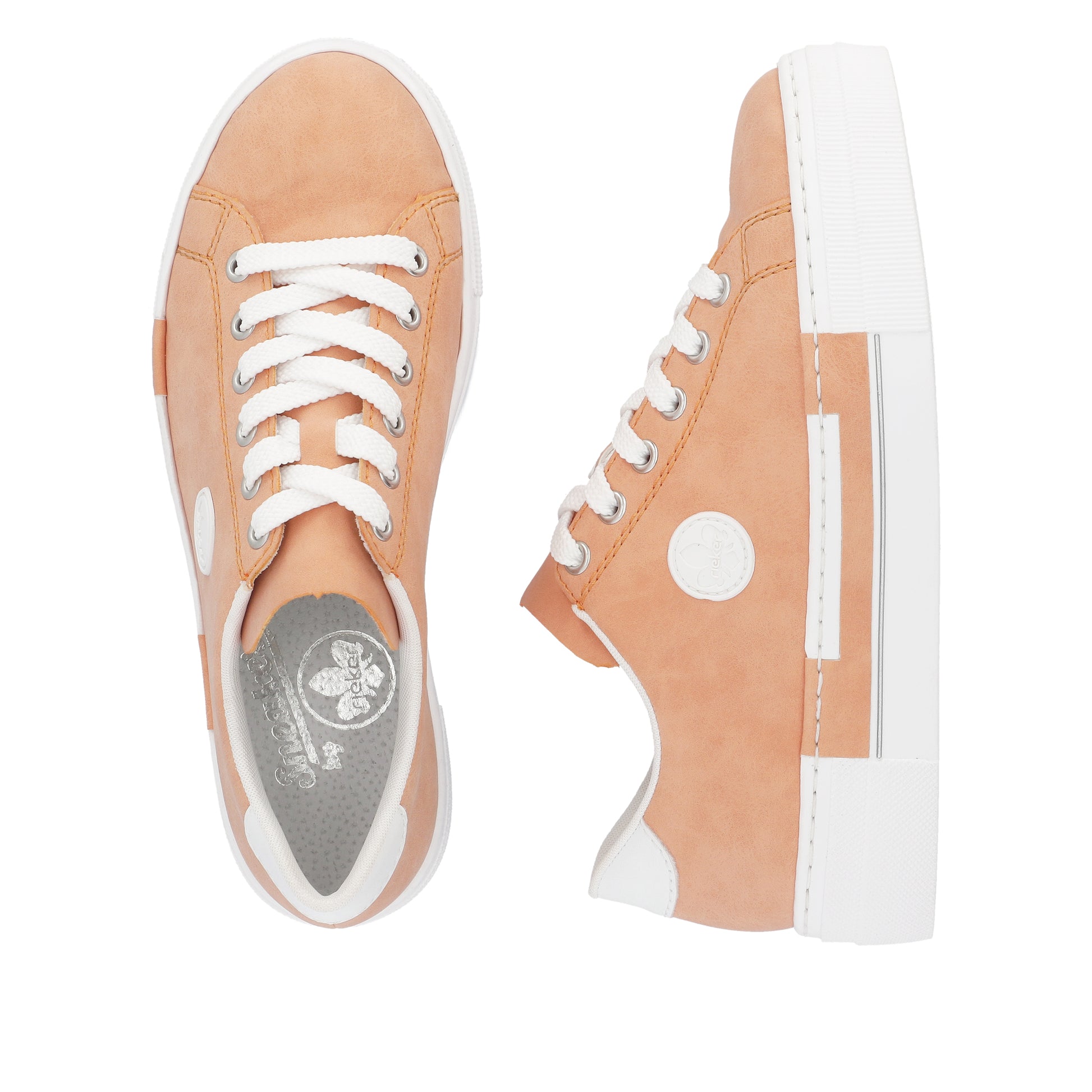 Orange Lace-Up Shoes for Women | Rieker N49W1-38