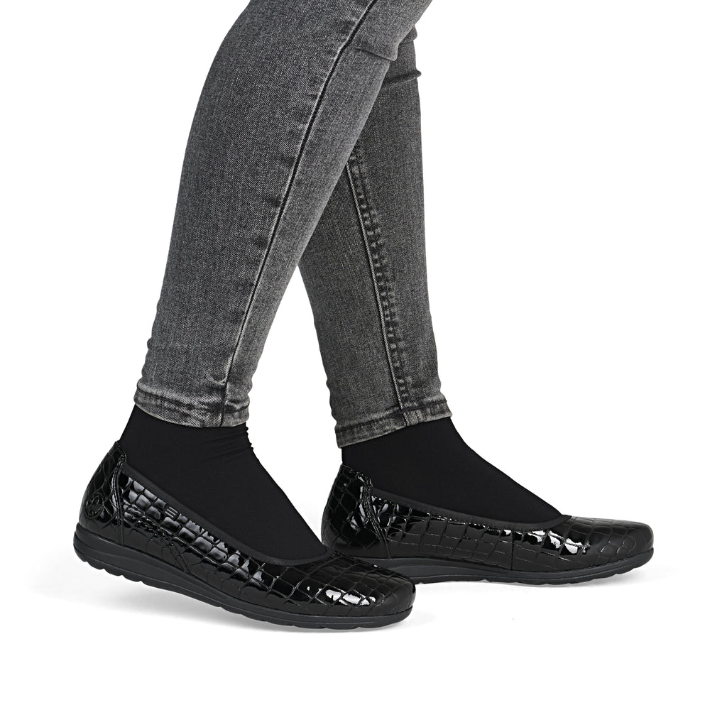 Black Slip-On Shoes for Women | Rieker L9350-01