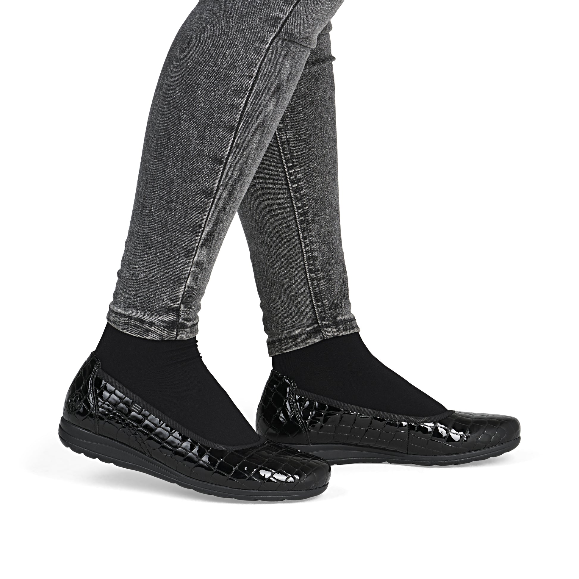 Black Slip-On Shoes for Women | Rieker L9350-01