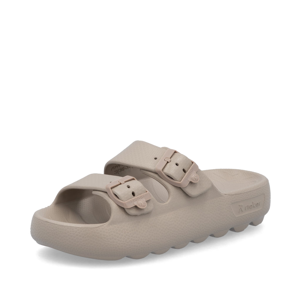 Beige Buckle Sandals for Women | Rieker P2450-60