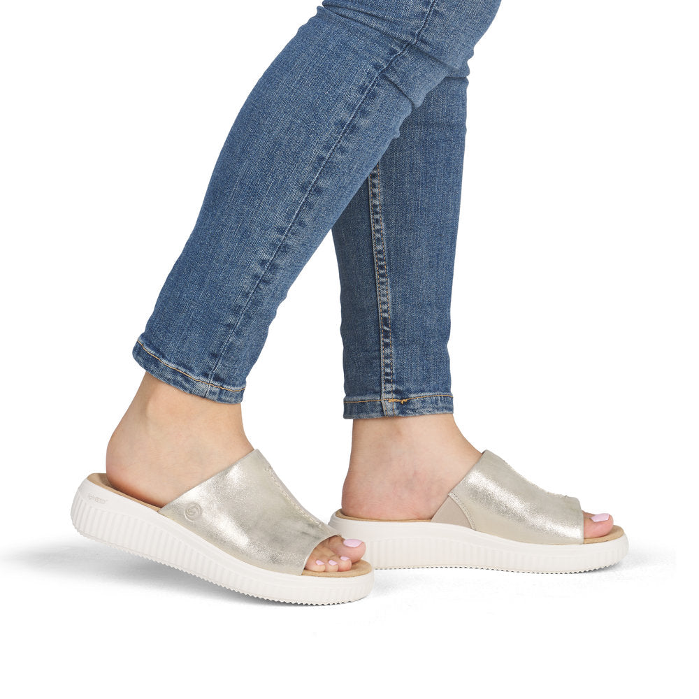 remonte Women's Mule Sandal - Gold | D3L53-90