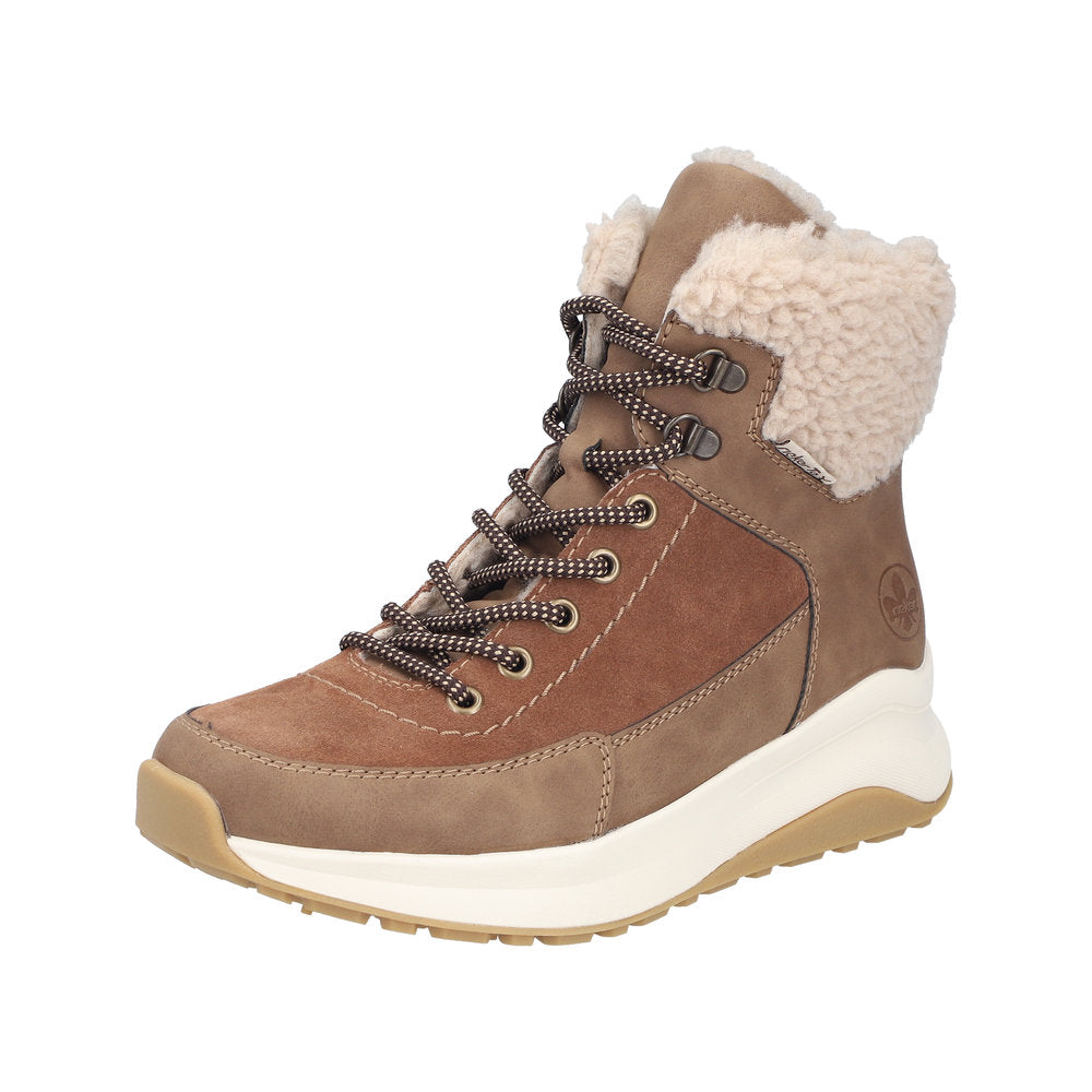 Brown Zip Boots for Women | Rieker Z0920-24