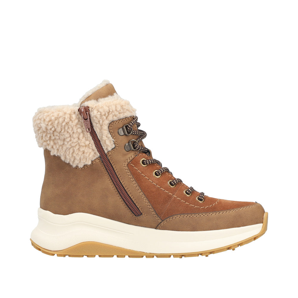Brown Zip Boots for Women | Rieker Z0920-24