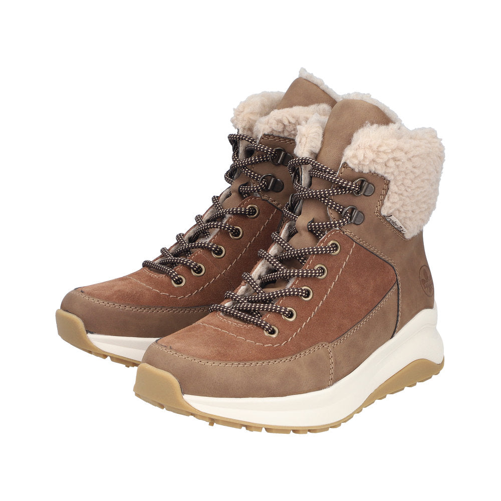 Brown Zip Boots for Women | Rieker Z0920-24