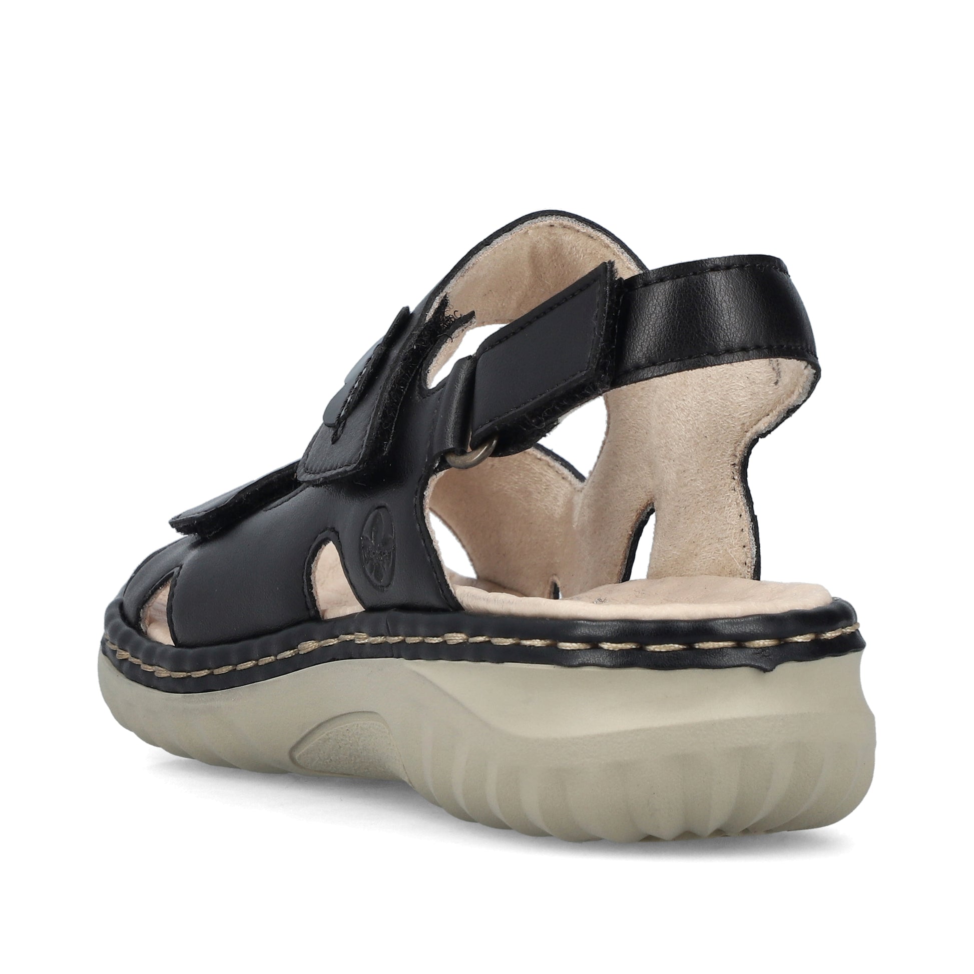 Black Hook & Loop Sandals for Women | Rieker 60462-00