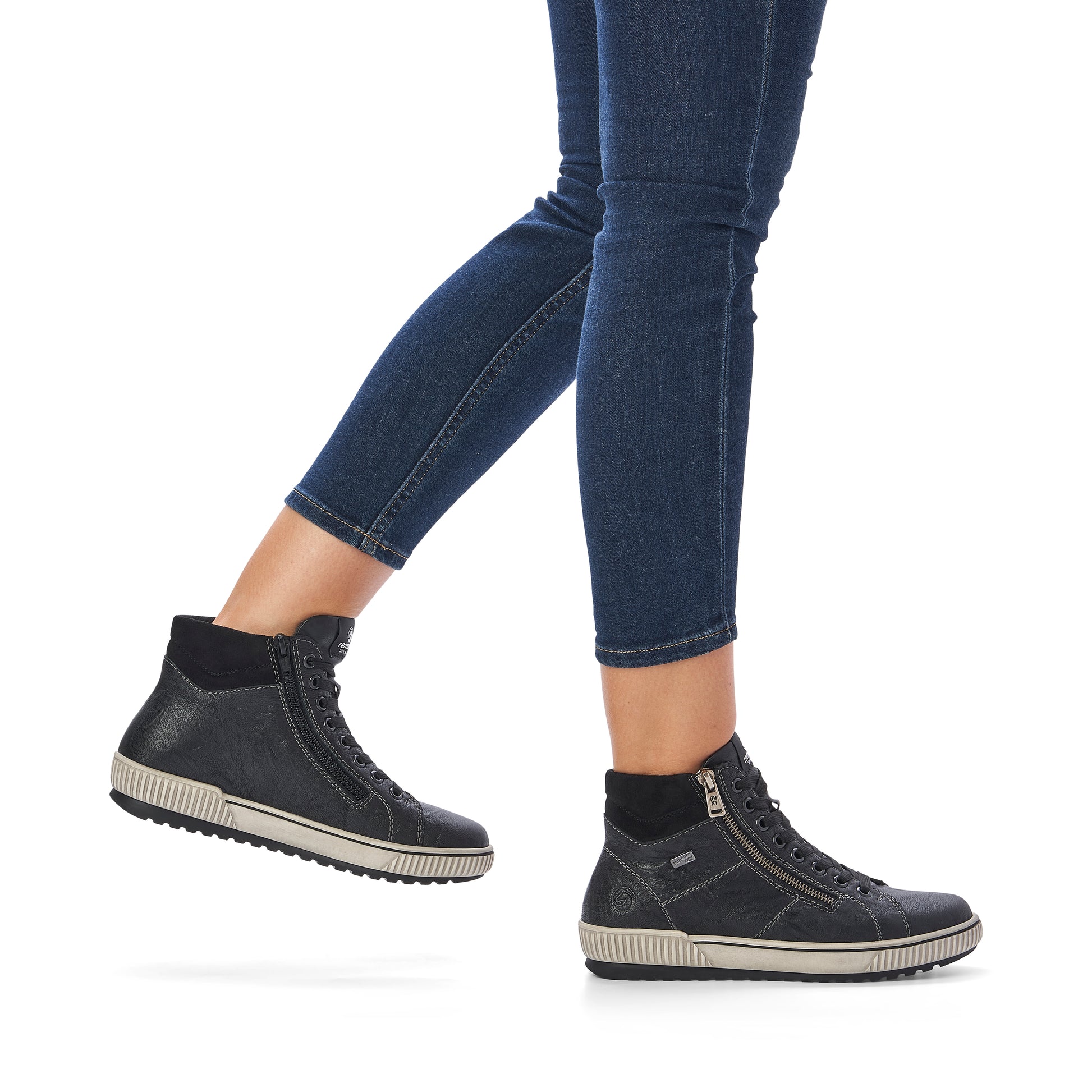 Black Zip Boots for Women | Remonte D0772-01