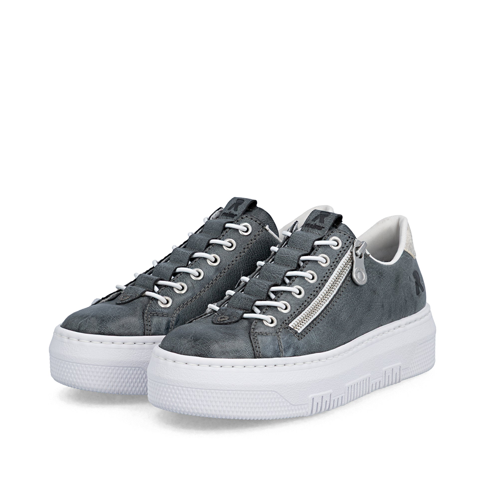Blue Zip Shoes for Women | Rieker M1953-14